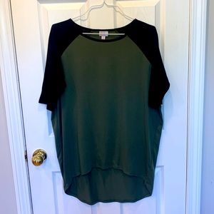 LuLaRoe tunic -black and green